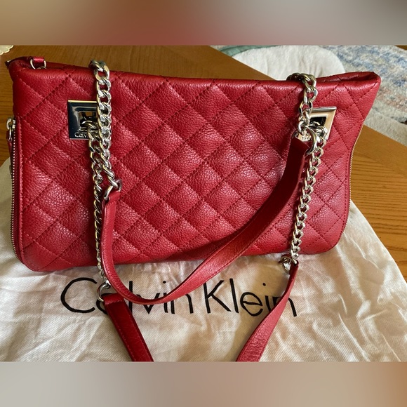 Calvin Klein Handbags - Leather Calvin Klein quilted handbag *Red*
